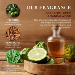 Baylis & Harding Kūno ir plaukų priežiūros rinkinys vyrams The Fuzzy Duck Bergamot, Hemp & Sandalwood Luxury Tall Trio Set