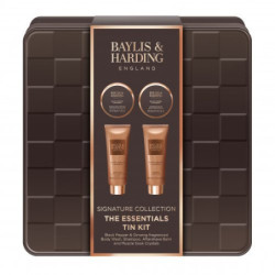 Baylis & Harding Kūno ir plaukų priežiūros rinkinys vyrams Black Pepper & Ginseng The Essentials Tin Kit Gift Set