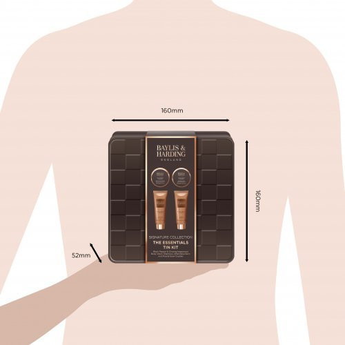 Baylis & Harding Kūno ir plaukų priežiūros rinkinys vyrams Black Pepper & Ginseng The Essentials Tin Kit Gift Set