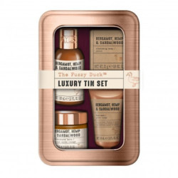 Baylis & Harding Kūno ir veido priežiūros rinkinys vyrams The Fuzzy Duck Bergamot, Hemp & Sandalwood Luxury Grooming Tin Gift Set