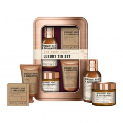 Baylis & Harding Kūno ir veido priežiūros rinkinys vyrams The Fuzzy Duck Bergamot, Hemp & Sandalwood Luxury Grooming Tin Gift Set