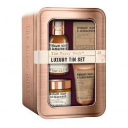 Baylis & Harding Kūno ir veido priežiūros rinkinys vyrams The Fuzzy Duck Bergamot, Hemp & Sandalwood Luxury Grooming Tin Gift Set