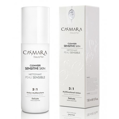 Prausiklis jautriai veido odai Casmara Cleanser Sensitive Skin 3 in 1, 150 ml