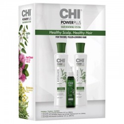 Rinkinys nuo plaukų slinkimo (Šampūnas+kondicionierius+purškiklis) CHI Power Plus Kit
