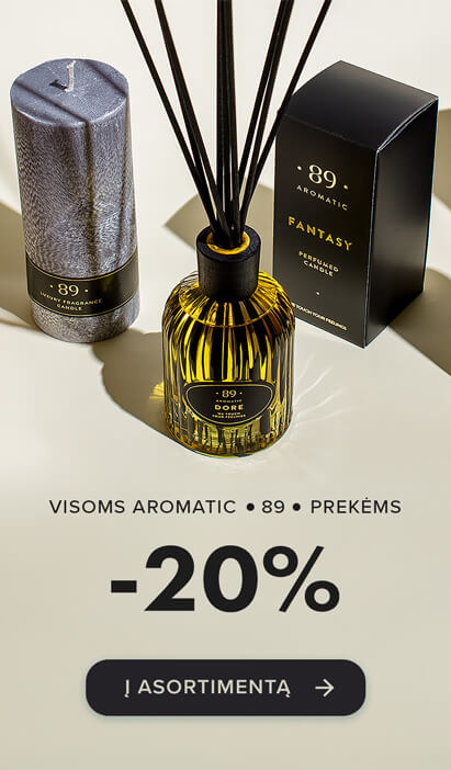 Aromatic89 namu kvapai, namų žvakės su -20% nuolaida 